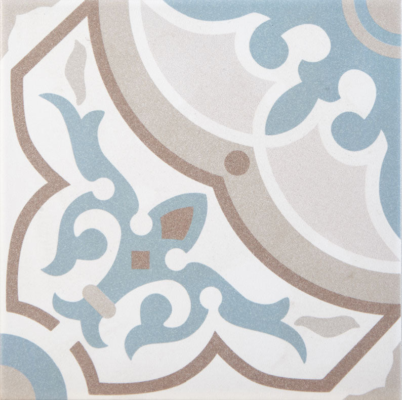 Cementlook fliser gråblå – 20x20 cm