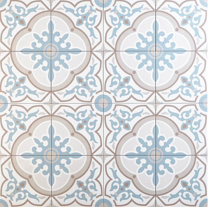 Cementlook fliser gråblå – 20x20 cm